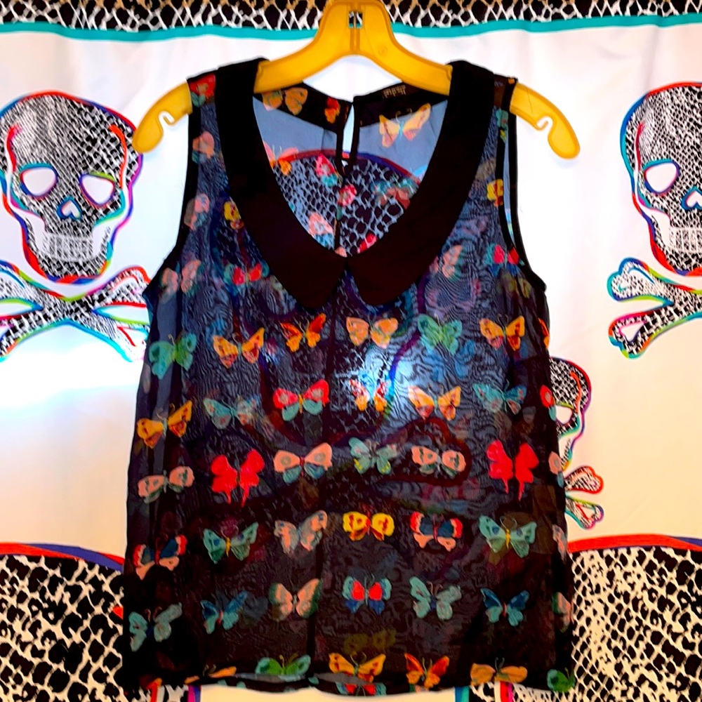 ASOS sheer butterfly top